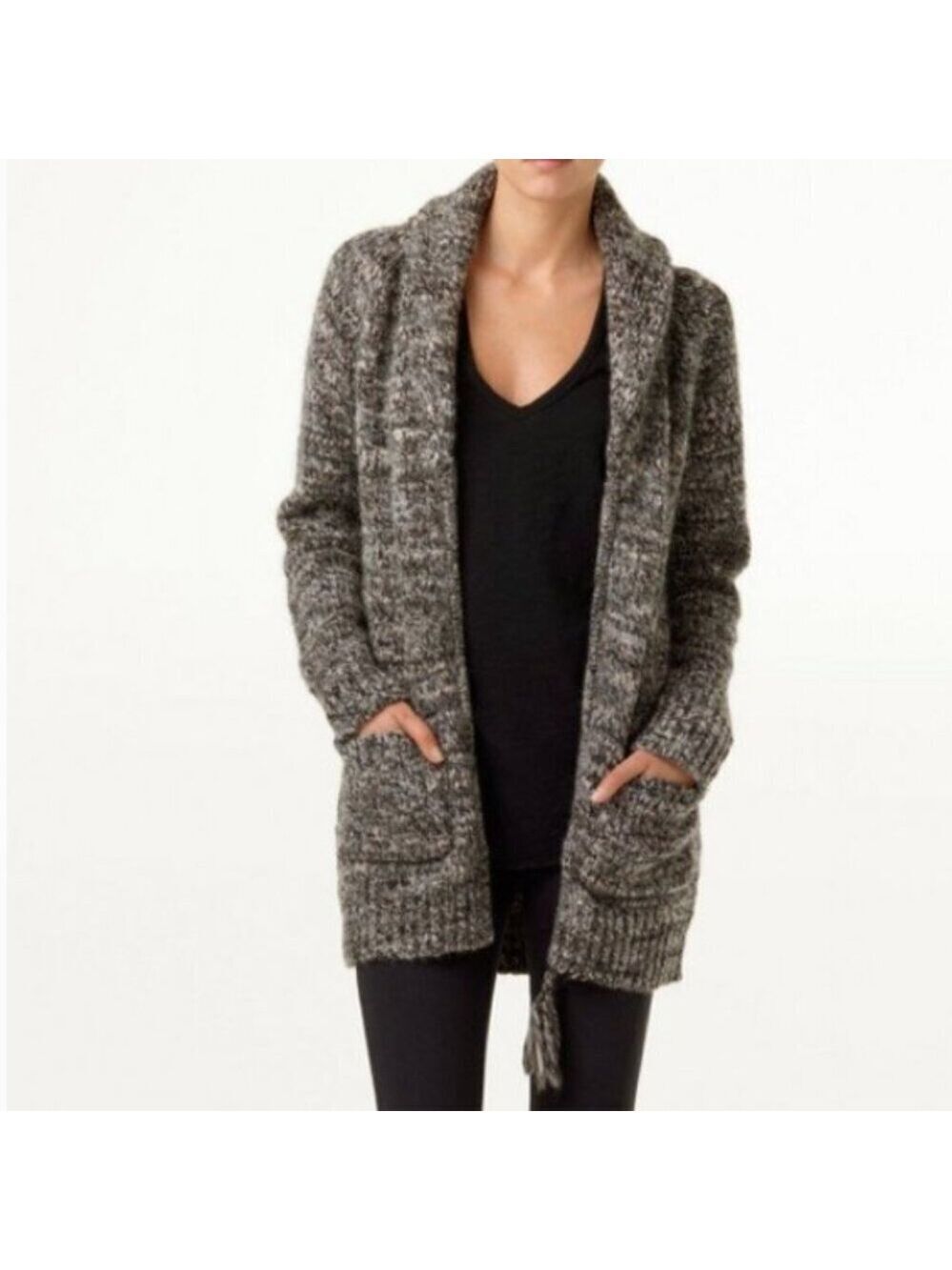 Aritzia Wilfred Free "Orme" Knit Zip-up Cardigan Coat Size S Wool Alpaca Blend